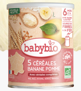 Урамшуулал-Babybio хүүхдийн каш 3 төрлийн жимс 6+ сар 220гр