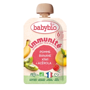 Babybio Immunity алим, гадил, киви, интоортой нухаш 100гр 6+сар