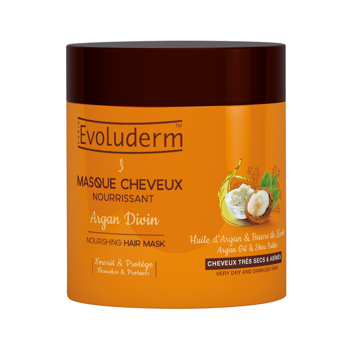 Evoluderm argan хэт хуурай үсний маск 500мл