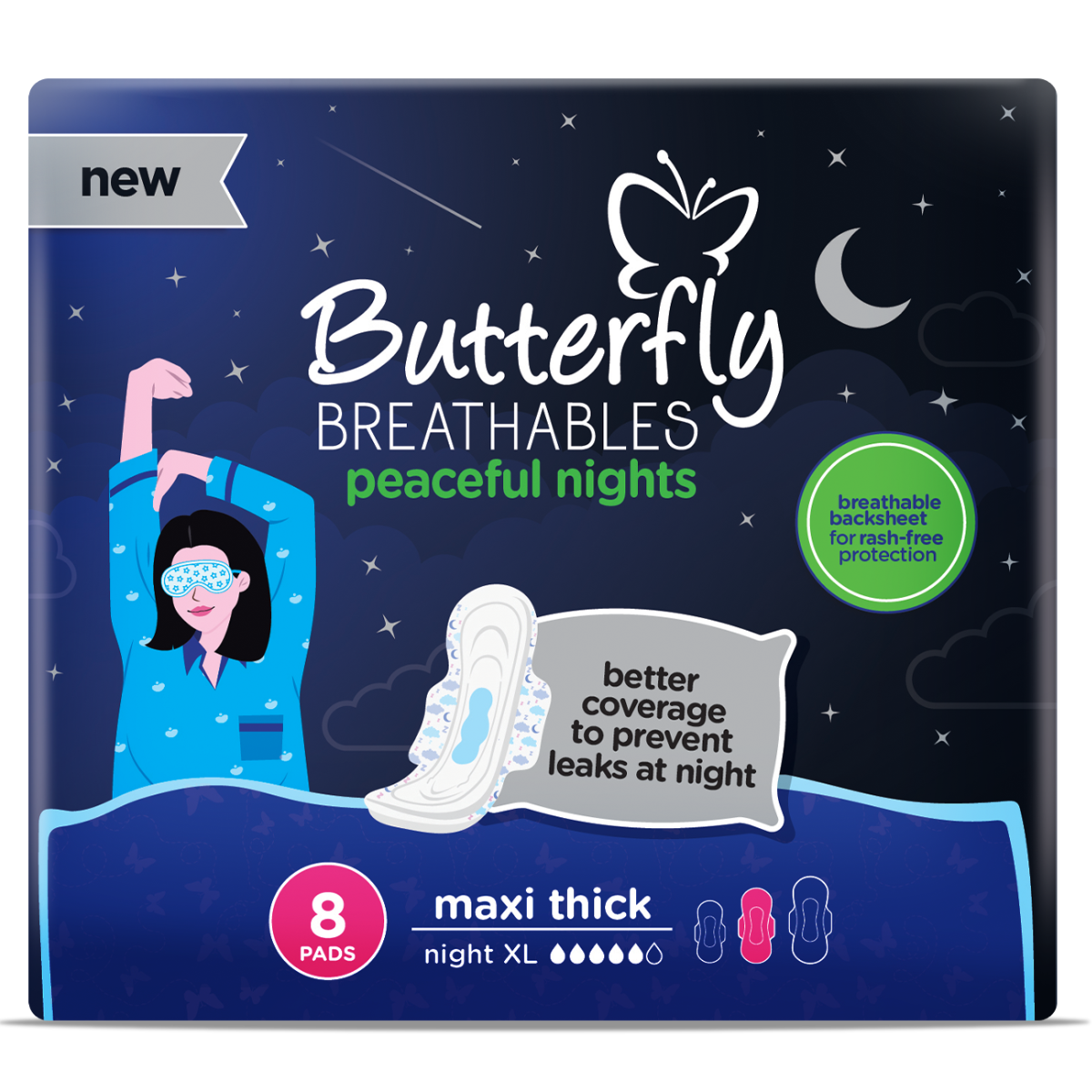 Butterfly maxi шөнийн ариун цэврийн хэрэглэл №8