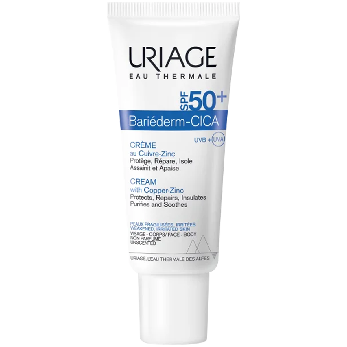 Uriage BARIEDERM CICA CREAM SPF50 гэмтэлтэй арьсны нарны тос 40мл