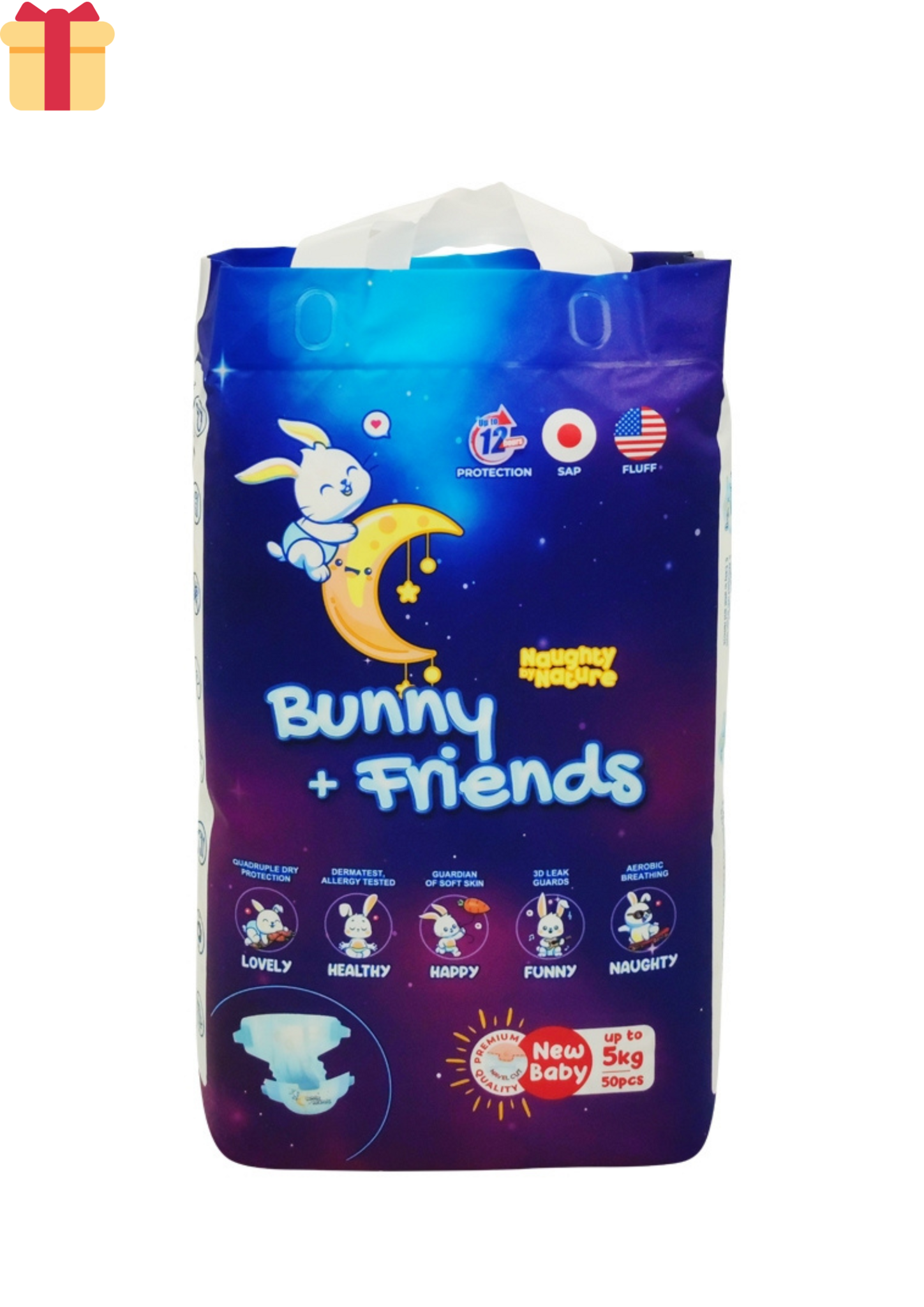 Bunny Friends хүүхдийн памперс наадаг NB №50