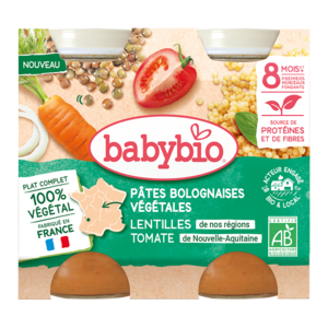 Babybio улаан лооль, сэвэг зарамтай бологнез паста 200гр 8+сар