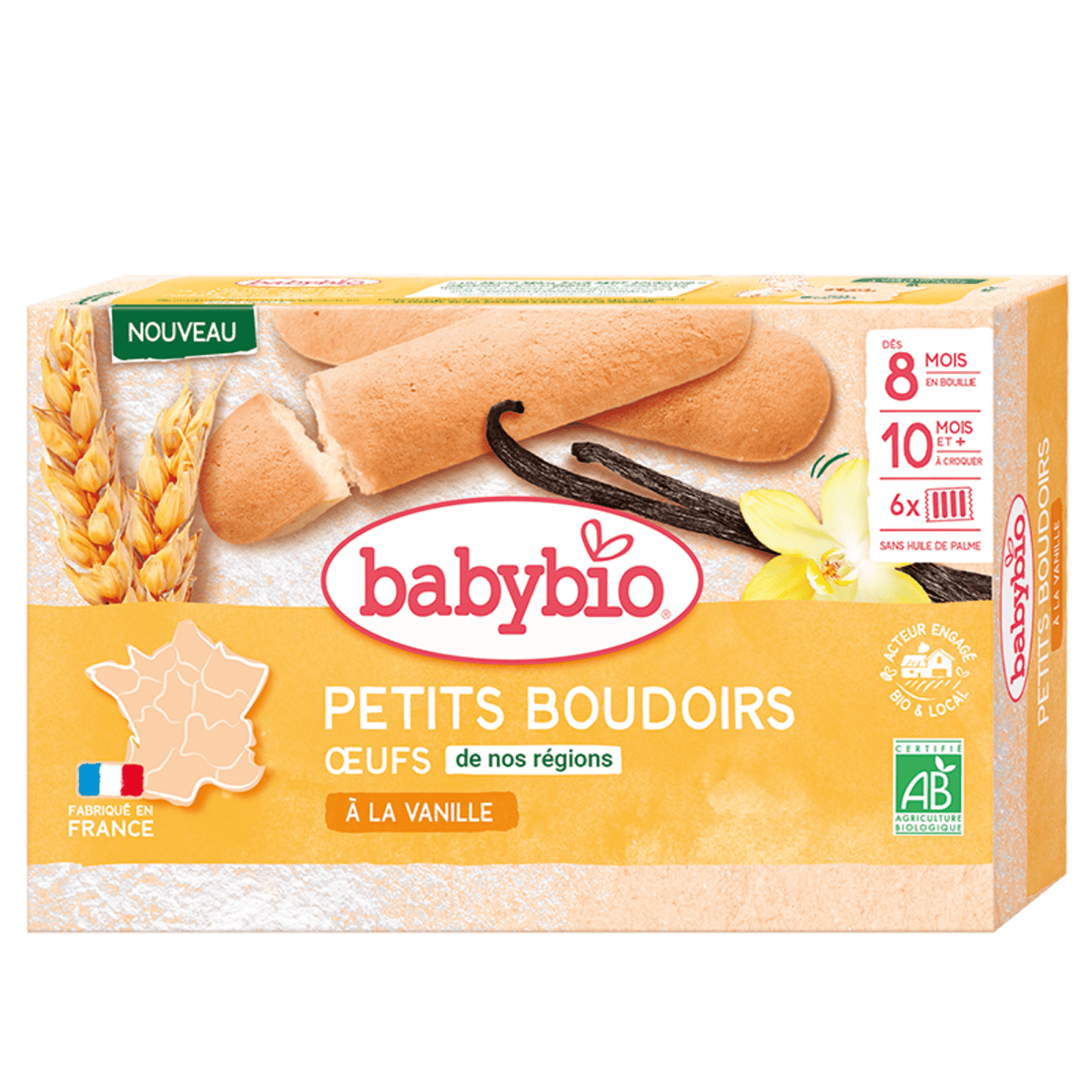 Babybio ванилтай жигнэмэг  8+ сар 120гр