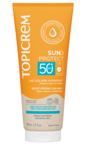Topicrem sun screen бүх төрлийн арьсны чийгшүүлэх нарны тос SPF50+ 200 мл 3+