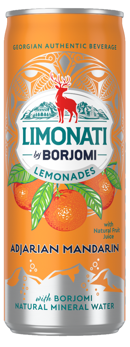Borjomi Can 0.33 x 12 Lemonade Mandarine