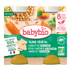 Babybio лууван, ангаахай шош, чангаанзтай жигнэсэн хоол 200гр 8+сар