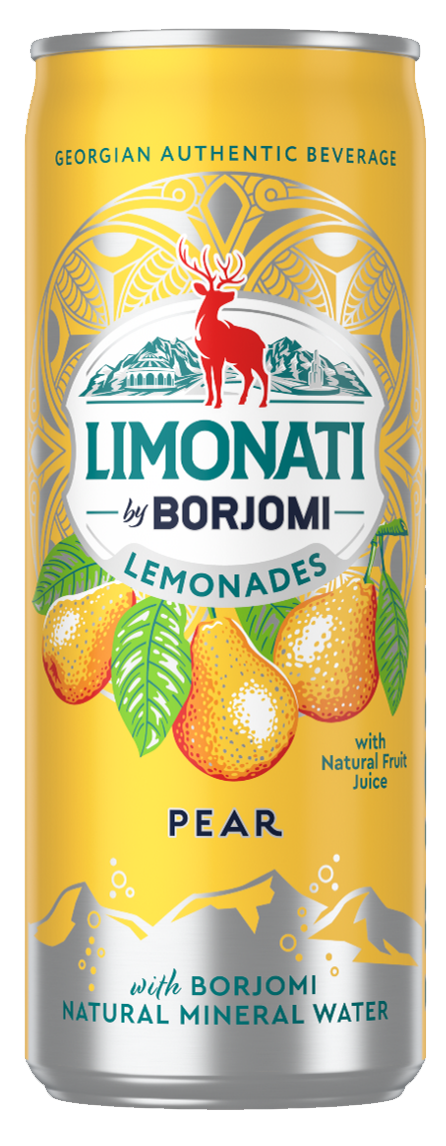 Borjomi Can 0.33 x 12 Lemonade Pear