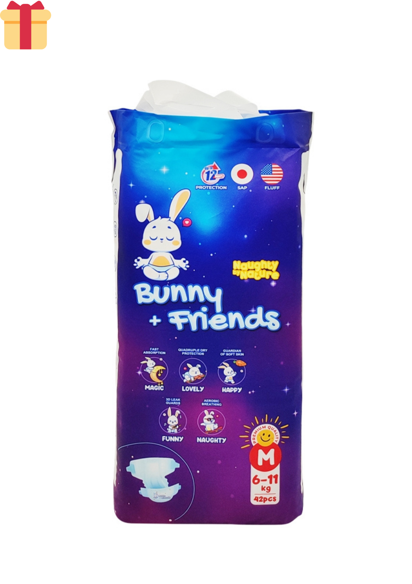 Bunny Friends хүүхдийн памперс наадаг M №42