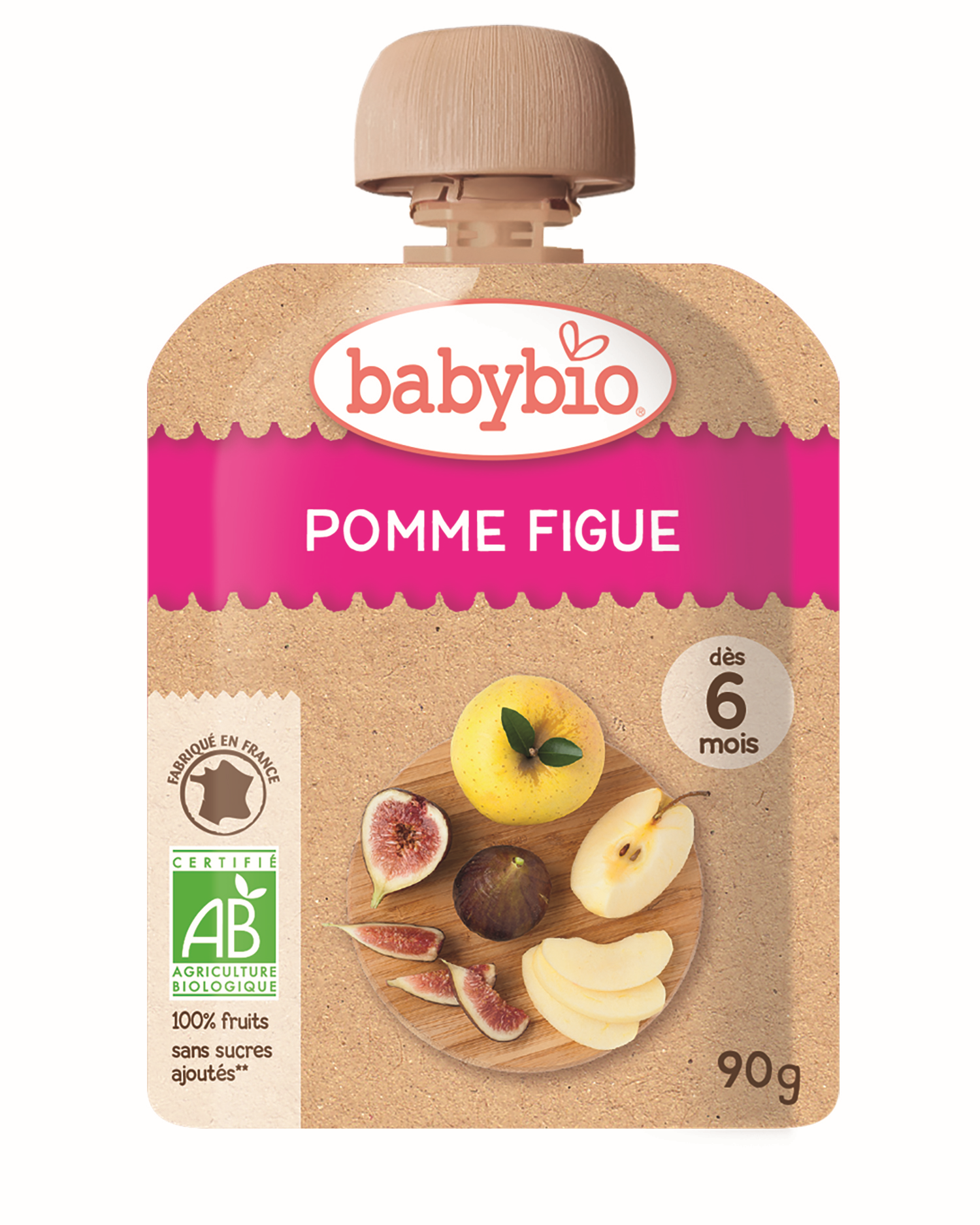 Babybio алим инжир жимсний нухаш 90гр 6+сар